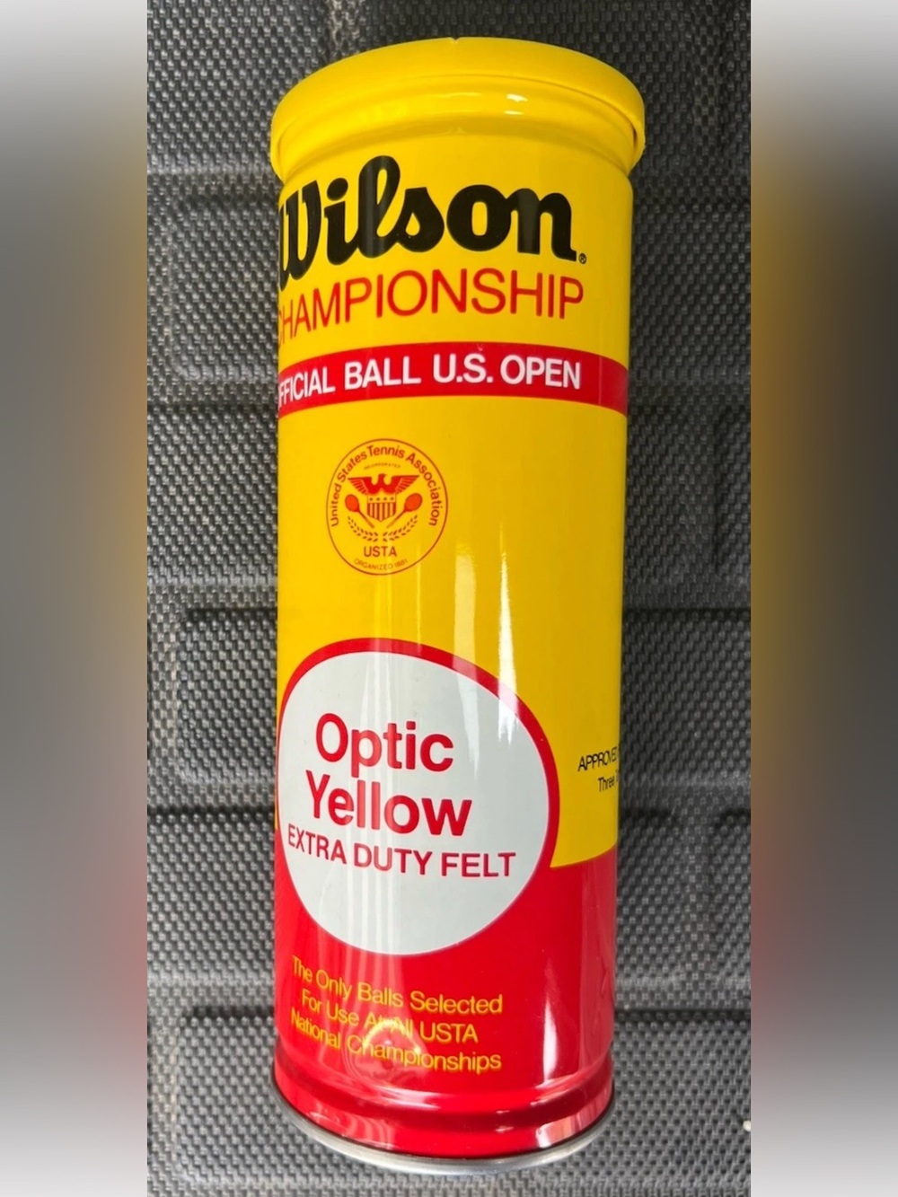 Vintage Unused Wilson Championship Tennis Balls Optic Yellow Extra Duty Felt USA